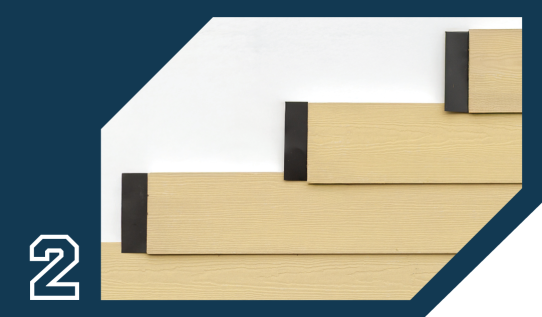 JointFlash being applied to James Hardie lap siding.